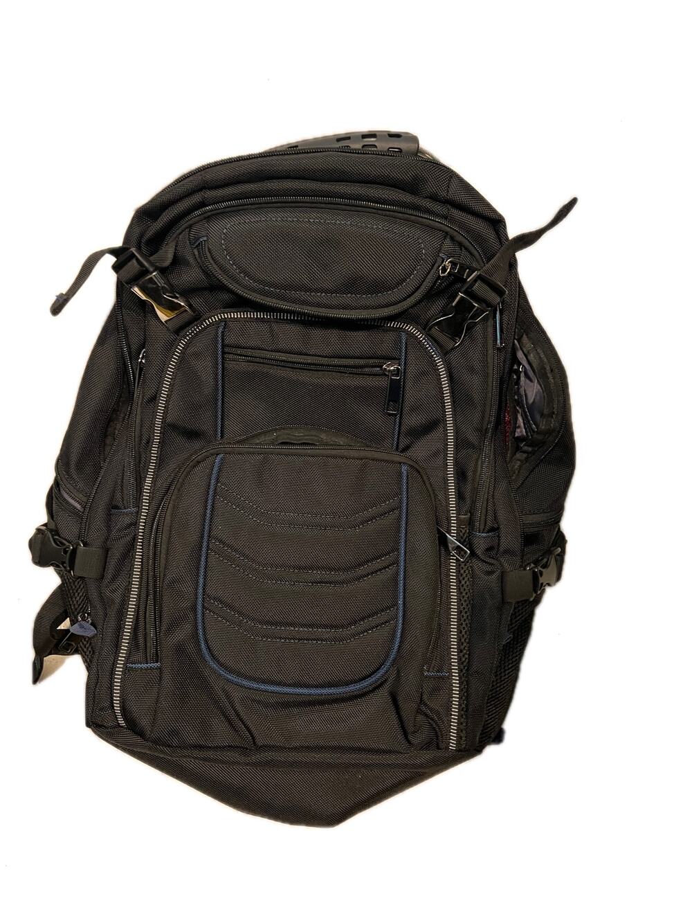 No Label Gaming Heavy Duty Backpack Black w Gray Lining